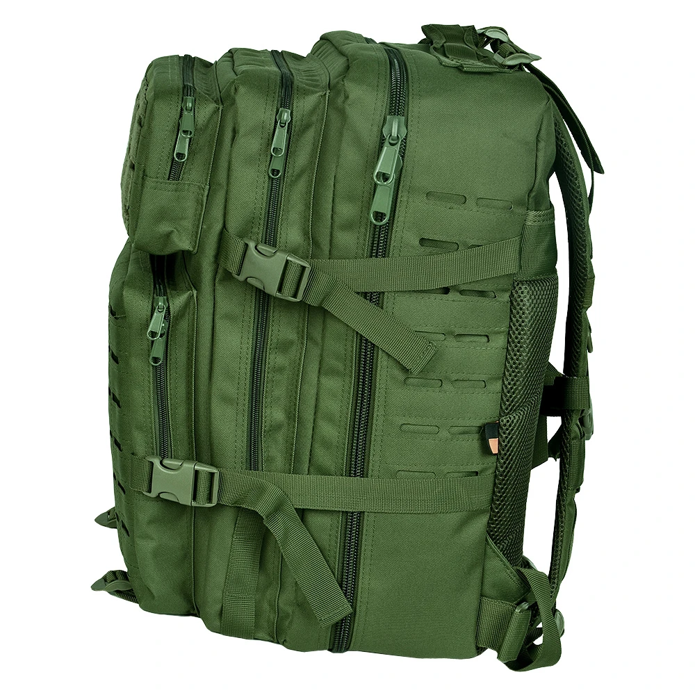 Mochila táctica Airsoft para acampar al aire libre, bolsa de senderismo, corte láser, sistema de compresión de carga Compatible con MOLLE, tela Oxford impermeable - imagen 4