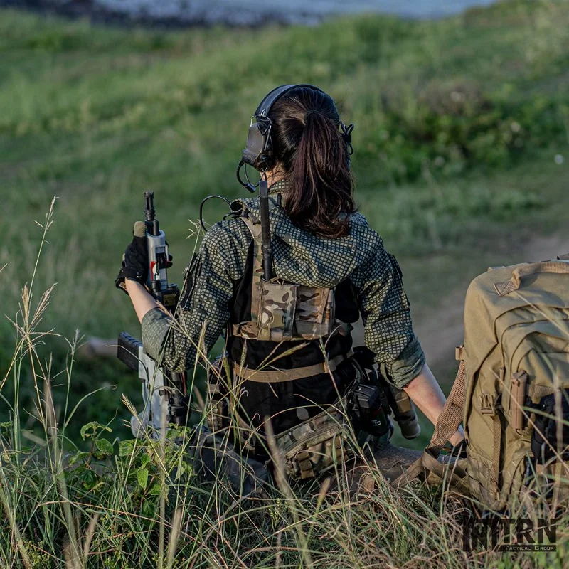 Camisa de caza táctica de camuflaje nocturno, uniforme de combate, al aire libre, equipo de uso para Airsoft, versión SP2 - imagen 3