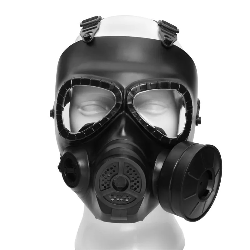 Máscara de Gas de cara completa táctica de calavera tóxica con ventilador CS Wargame, equipo de protección para Paintball, caza, Airsoft, M04 - imagen 5