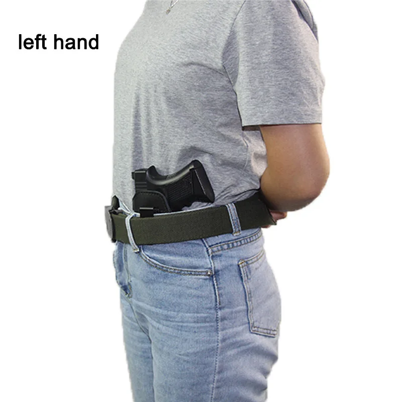 Funda táctica de cuero para pistola Glock 17 19 Colt 1911 Beterra M92 Sig Sauer P226 Cz75 shadow Airsoft, funda oculta con Clip - imagen 5