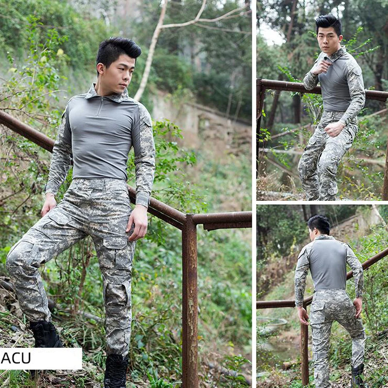 Uniforme táctico de camuflaje Gen 3 para hombre, conjunto de camisa y pantalones, color negro - imagen 2