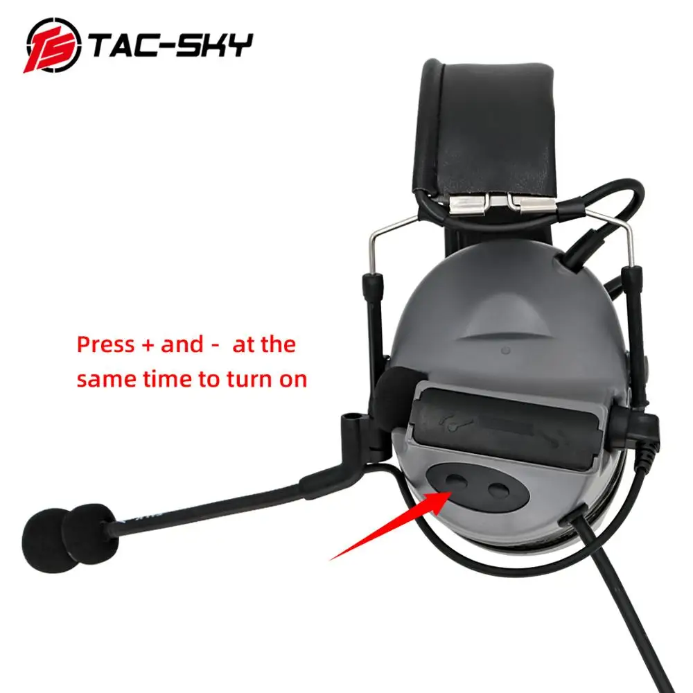 TAC-SKY Auriculares electrónicos tácticos para disparar COMTA II Auriculares con cancelación de ruido y PTT táctico U94ptt C2 COMTA HEADSET - imagen 4