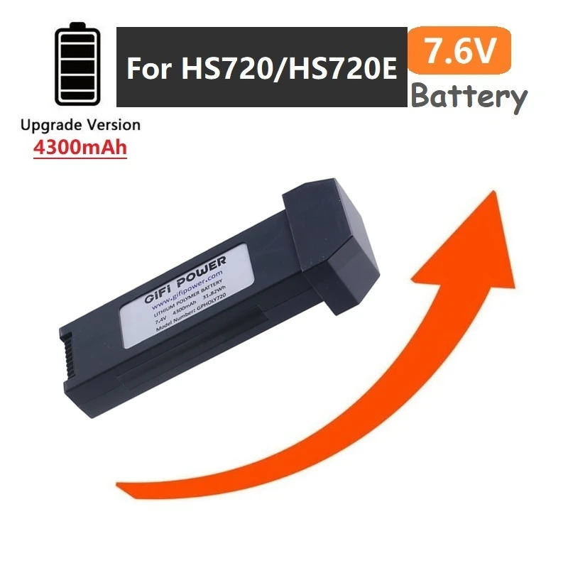 Batería de litio mejorada de 7,4 V y 4300mah para HS720 HS720E, accesorio plegable para cuadricóptero sin escobillas, batería para Dron UAV con Control remoto - imagen 2