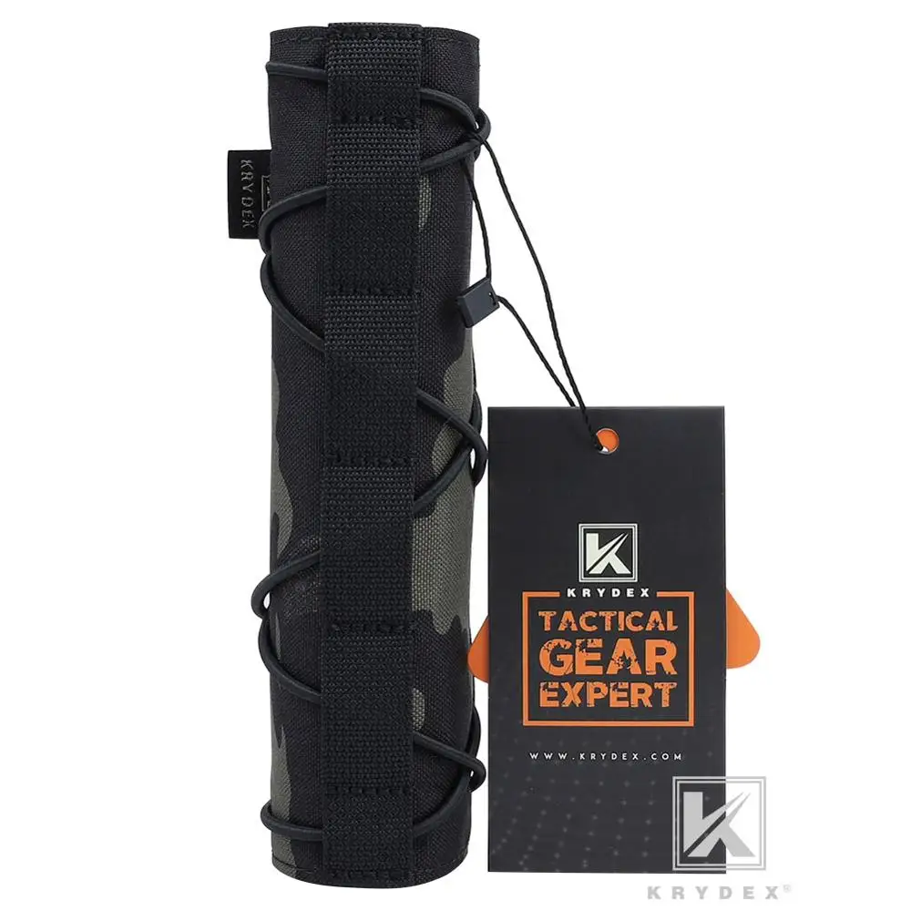 KRYDEX-funda protectora de silenciador de 18CM para Surefire FA762K, supresor de Tiro Táctico, cubierta protectora de silenciador de nailon MCBK - imagen 3