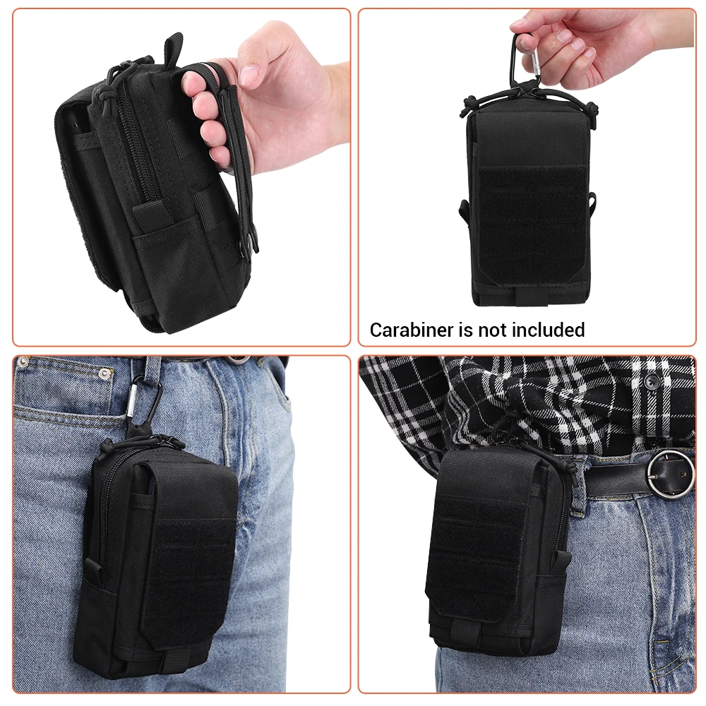 Funda táctica para teléfono móvil, bolsas para teléfono inteligente EDC, funda para teléfono móvil, bolsa para dispositivos Molle, soporte para cinturón de fijación Molle, riñonera - imagen 5
