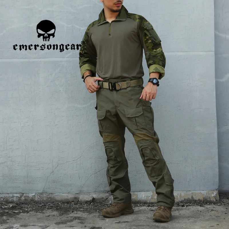 Emersongear-Conjuntos de uniformes de combate tácticos G3, camisas de asalto para hombre, pantalones, trajes de entrenamiento, Tops, pantalones, ropa Airsoft - imagen 3