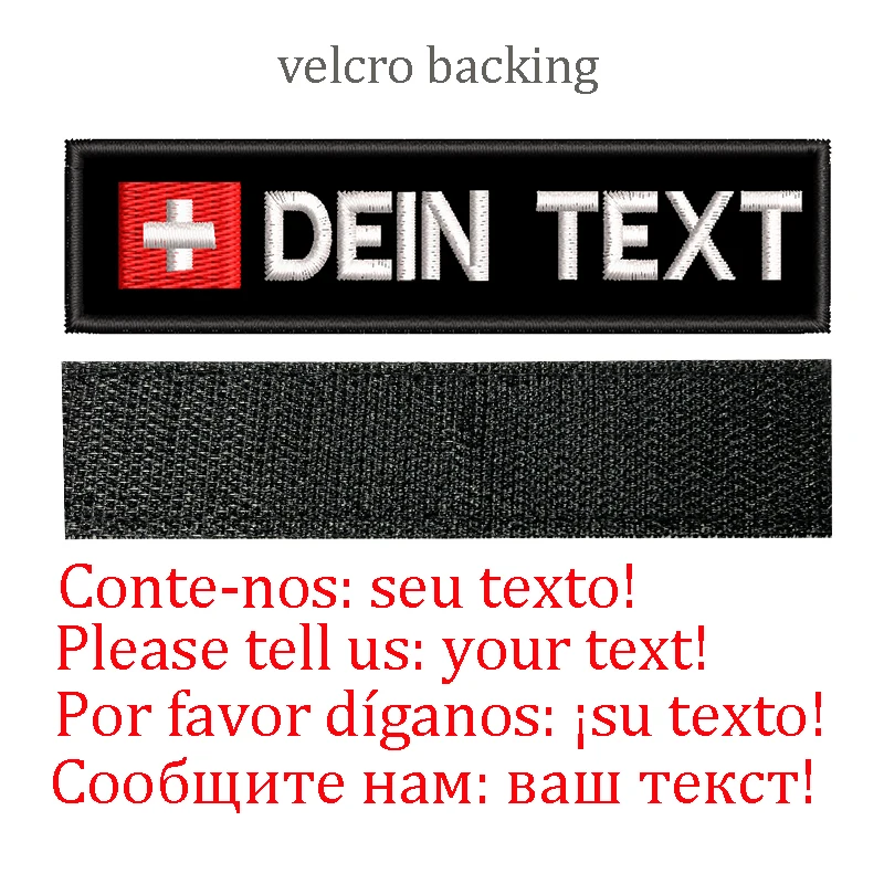 Parches personalizados con nombre de bandera suiza para ropa, uniforme, sombrero, mochilas tácticas, Collar de perro, arnés, respaldo de hierro o gancho - imagen 3
