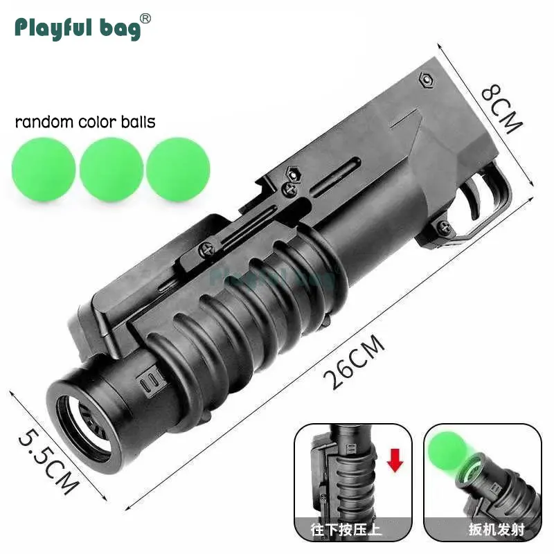 Bolsa juguetona M416, lanzador de balas de espuma, táctico, DIY, colgante, accesorios CS, lanzador de bolas suaves, juguetes de juego CS AQA88 - imagen 3