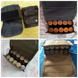 Soporte de recarga de 10 tiros redondos, bolsa Molle para calibre 12/20G, bolsa para revistas, soporte para cartuchos redondos de munición