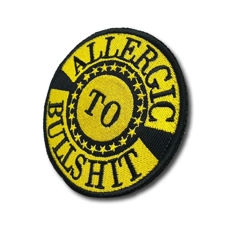 Parches alérgicos de malezas, insignias bordadas tácticas militares de alta calidad, brazalete de bucle de gancho, palo 3D en chaqueta y mochila - imagen 4