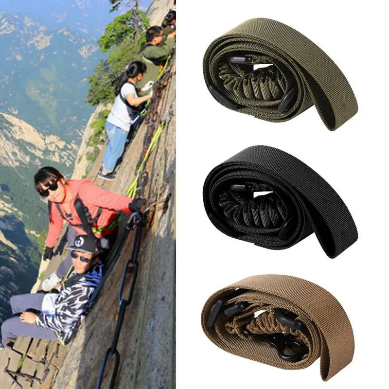 Cabestrillo de nailon ajustable para pistola táctica, cinturones de Rifle Bungee de un solo punto, eslinga de pistola Airsoft, correa de pistola verde y negra del ejército - imagen 2