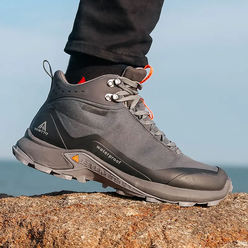 HUMTTO-zapatos de senderismo para hombre y mujer, botas de escalada al aire libre, acampada, caza, montaña, Trekking, calzado táctico de nieve - imagen 4