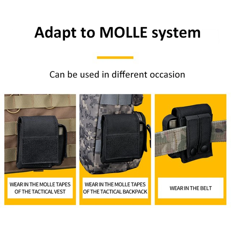 Bolsa táctica para cigarrillos con soporte para encendedor, bolsa MOLLE, bolsa de almacenamiento para Micro utilidad, accesorios para bolsa de caza y deportes al aire libre - imagen 5