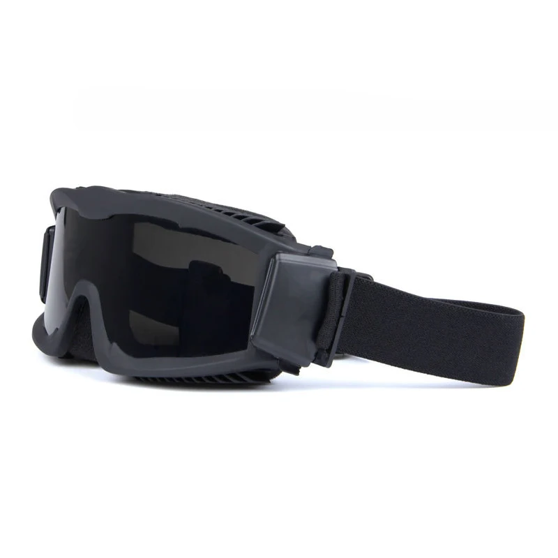 Gafas a prueba de viento antirana para deportes al aire libre juego de guerra militar Airsoft deporte balístico táctico gafas de seguridad UV400 gafas 3 lentes - imagen 5
