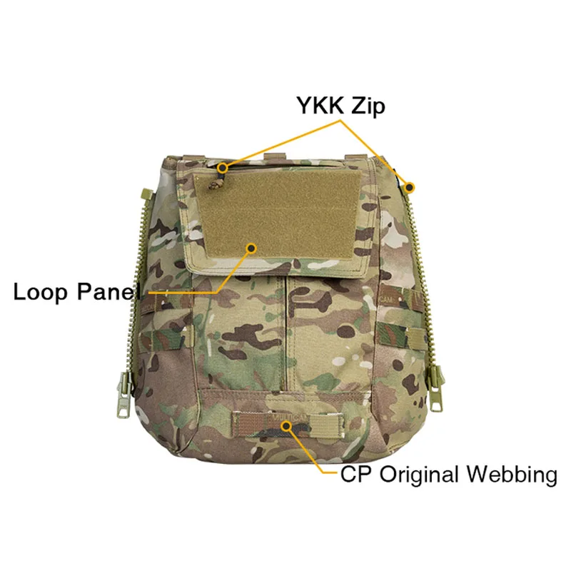 Chaleco táctico con cremallera en el Panel, mochila militar, portador de placa, bolsa de almacenamiento para CPC AVS JPC2.0 - imagen 3