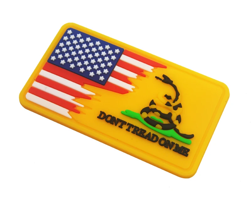 Parche SWAT de PVC 3D de AMERICAN USA DON'T TREAD ON ME SNAKE, parche cruzado de bandera americana Gadsden, parches patrióticos - imagen 4