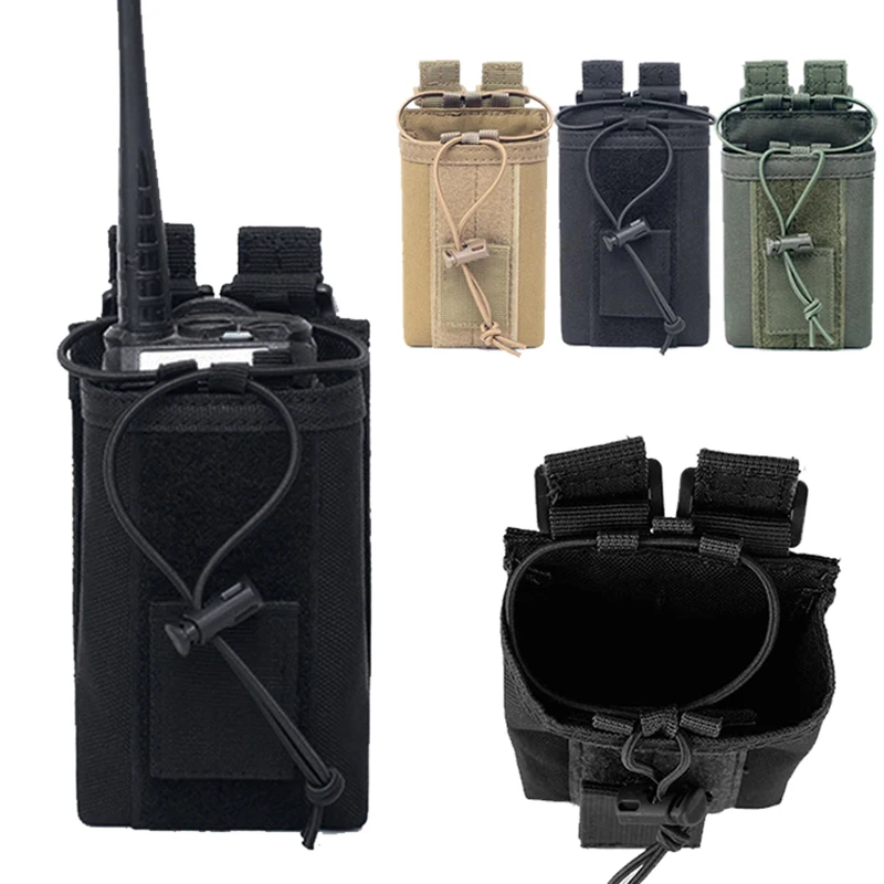 Bolsa táctica Molle para Radio 1000D, soporte para Walkie Talkie, bolsa para intercomunicador de Radio policial para portador de placa, bolsa para revista de caza