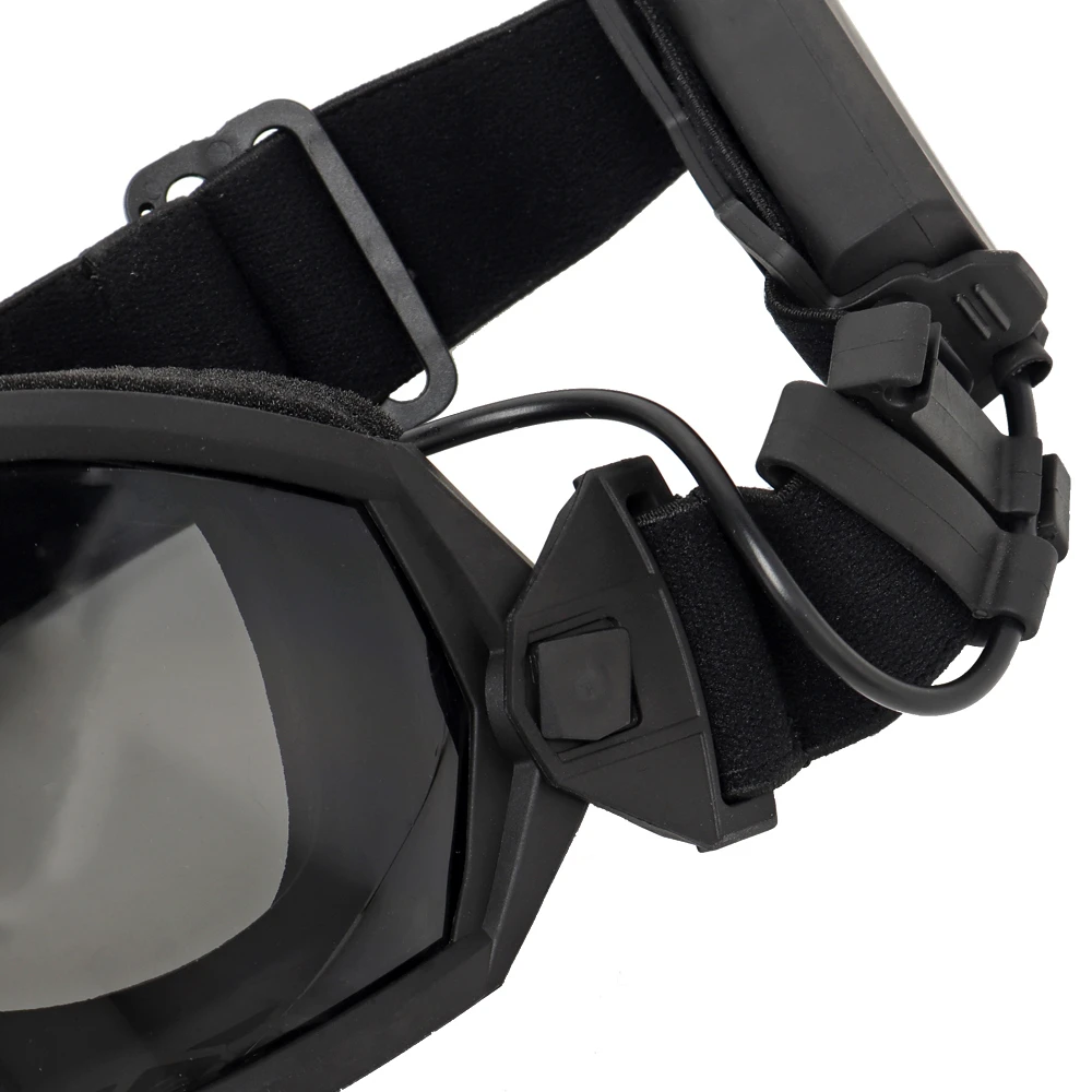 Gafas de ventilador táctico, sistema de ventilador antiniebla, buen impacto, lente protectora intercambiable, Motor, ciclismo, Paintball, Airsoft, CS, juego de guerra - imagen 4