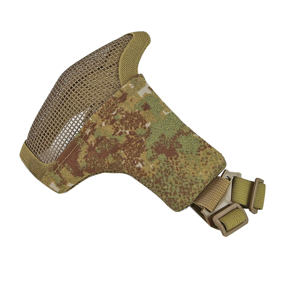 Casco táctico de malla de acero, máscara de media cara, Versión Rápida, rieles de arco de protección para Paintball, caza, CS, Airsoft, accesorios de juego - imagen 2