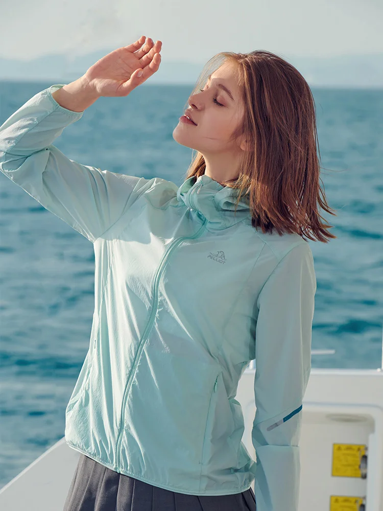 Plott-camisa deportiva protectora del sol para mujer, rompevientos para escalada, senderismo, pesca, a prueba de viento, chaqueta de ciclismo, abrigo Anti-UV para acampar - imagen 2