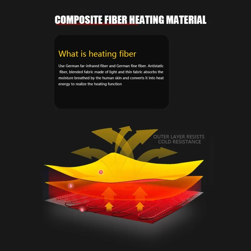 Chaleco eléctrico autocalentable con carga USB inteligente para hombres y mujeres, espesor para acampar, ciclismo, senderismo, esquí, chaleco calefactor, calor corporal de invierno - imagen 5