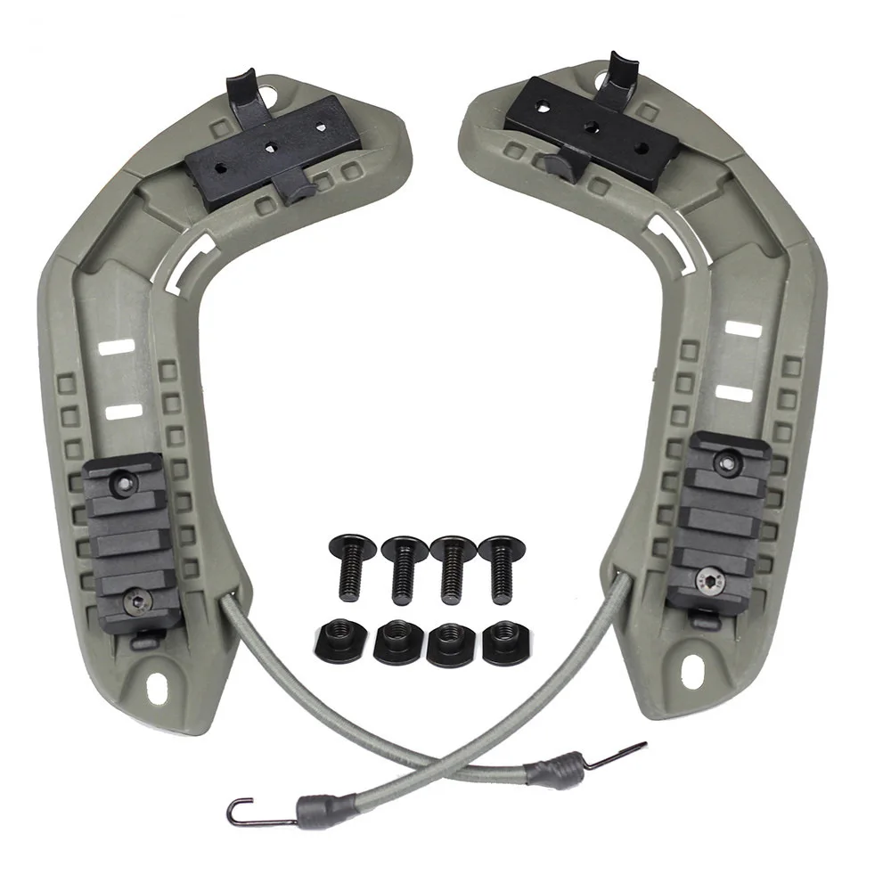 Rieles laterales para casco de combate militar táctico, rieles de guía para casco de caza rápida, ACH-MICH de arco protector, 1 par - imagen 4