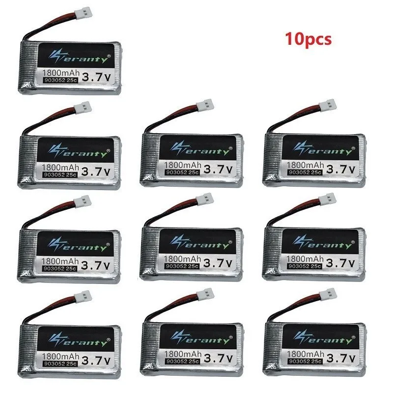 Batería recargable de 3,7 v 1800 mAh para KY601S SYMA X5SW X5 M18 H5P 903052   Batería Lipo de 3,7 V enchufe XH2.54 - imagen 2