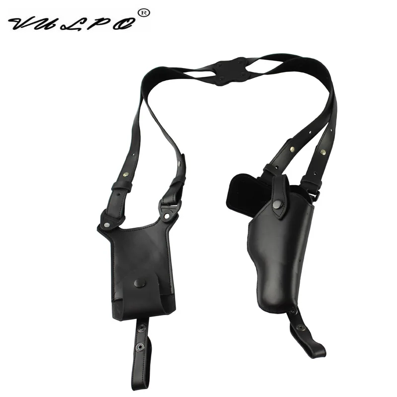 Funda de hombro de cuero VULPO, pistolera con bolsa Magzine para pistola QSZ 92 M9 - imagen 4