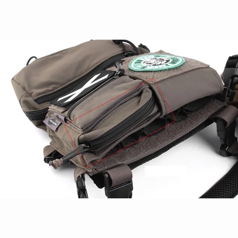 Mini funda táctica con cremallera de media longitud para colgar en el pecho MK3 MK4, nueva bolsa de accesorios - imagen 5