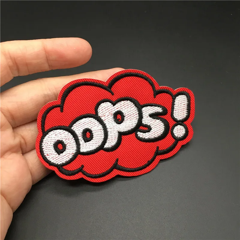 ¡Ir! Tamaño de la etiqueta engomada de la ropa: 8,3x5,3 cm, parche bordado, planchado en rayas para ropa, insignia DIY, apliques de costura, decoración - imagen 4