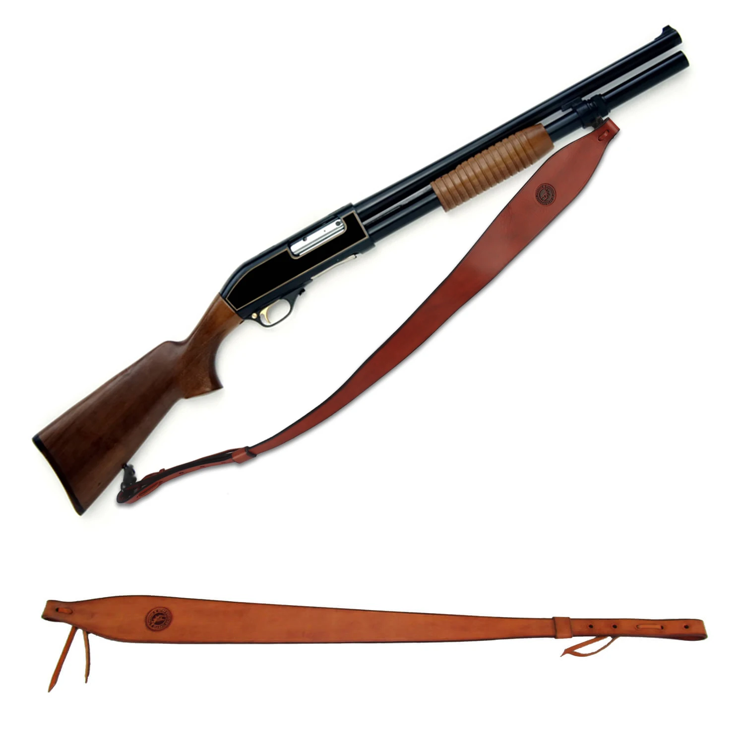 Tourbon-cabrestante de cuero genuino para Rifle, correa de hombro para escopeta, accesorios para pistola, longitud ajustada de 95CM - imagen 2