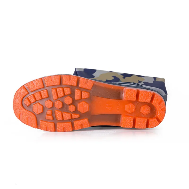 Botas impermeables de tubo alto resistentes al desgaste para hombre y mujer, zapatos de camuflaje antidesgaste, de goma, para pesca y lavado de coches - imagen 2