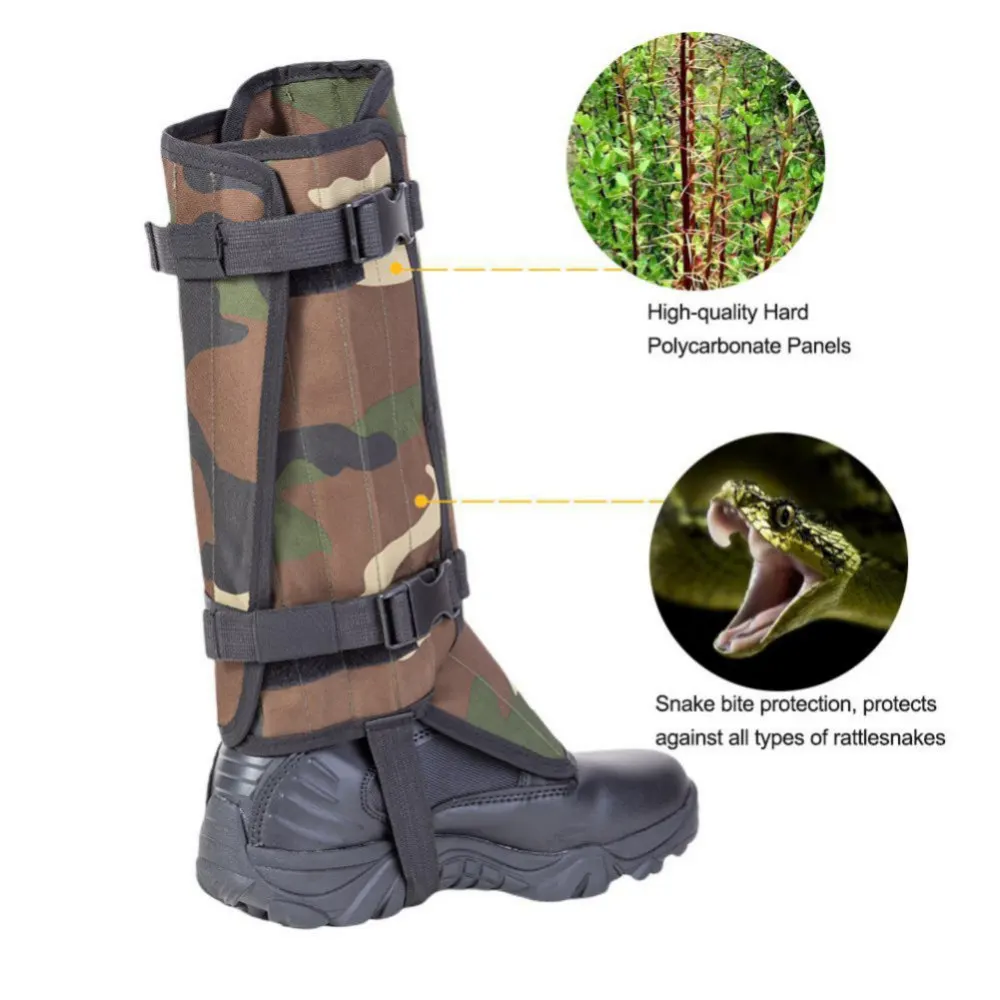 Botas de nieve para exteriores, Leggings de protección contra mordeduras de serpiente, impermeables, ajustables, para caza, senderismo - imagen 5