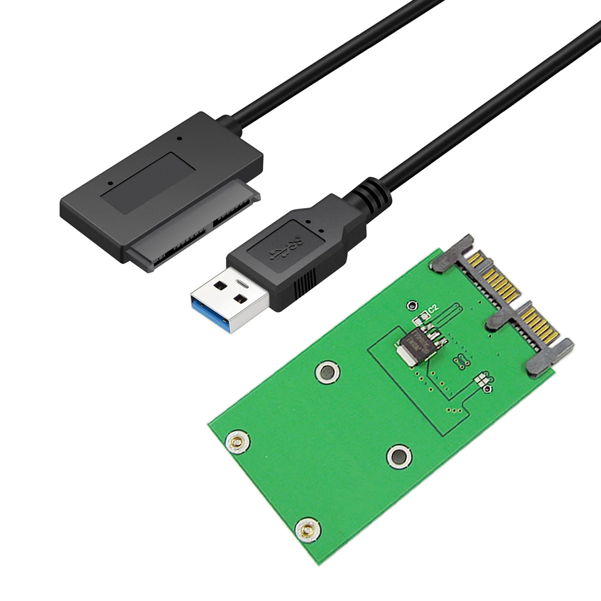 Chenyang-Adaptador USB 3,0 a mSATA, 50Pin SSD y 1,8 "Micro SATA 7 + 9, 16 Pines, tarjetas adicionales PCBA - imagen 5