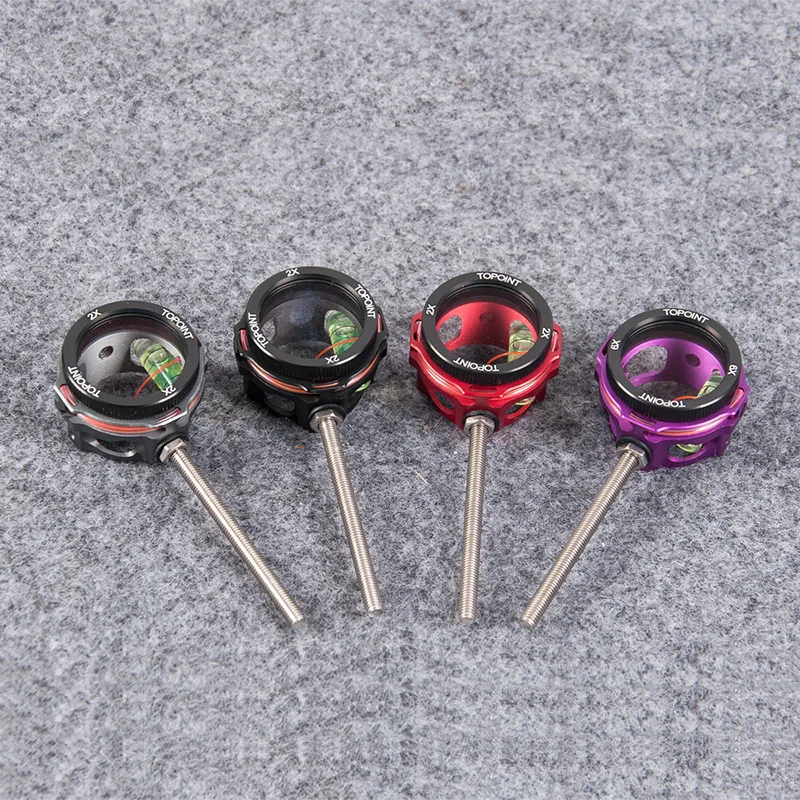 Mira de arco compuesta de tiro con arco, lente de instalación de un solo Pin, 2X/4X/6X/8X, 0.019, fibra óptica, lente 10-32 ID30mm - imagen 5