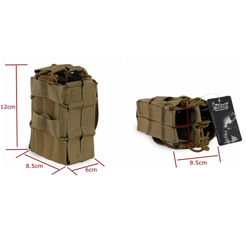 Bolsas tácticas Molle para revistas, bolsa de doble correa para Rifle, pistola Mag, bolsa de utilidad para caza al aire libre, Airsoft, 7,62mm, 5,56mm - imagen 5