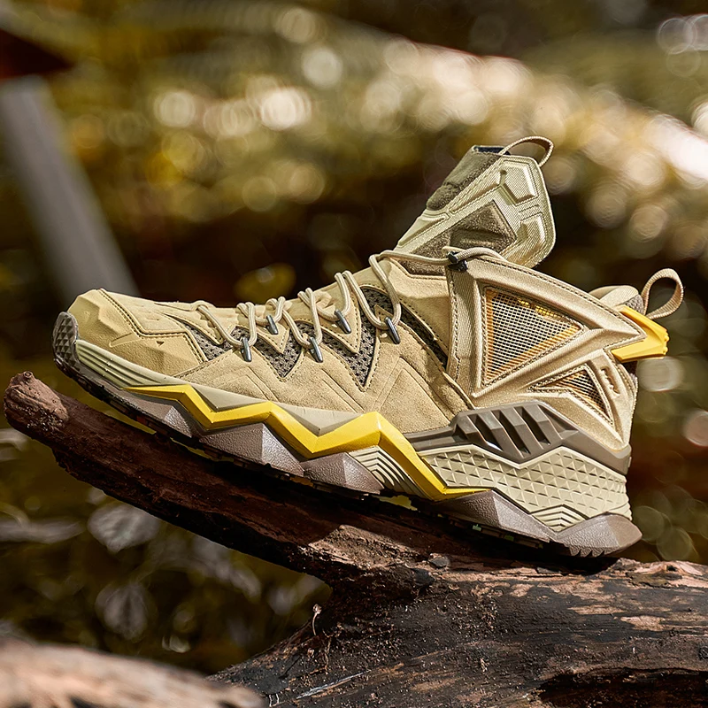 Rax zapatos de senderismo de cuero de vaca para hombre, botas de caza impermeables para exteriores, zapatillas de Trekking, botas tácticas, zapatos deportivos de viaje para Antle - imagen 3