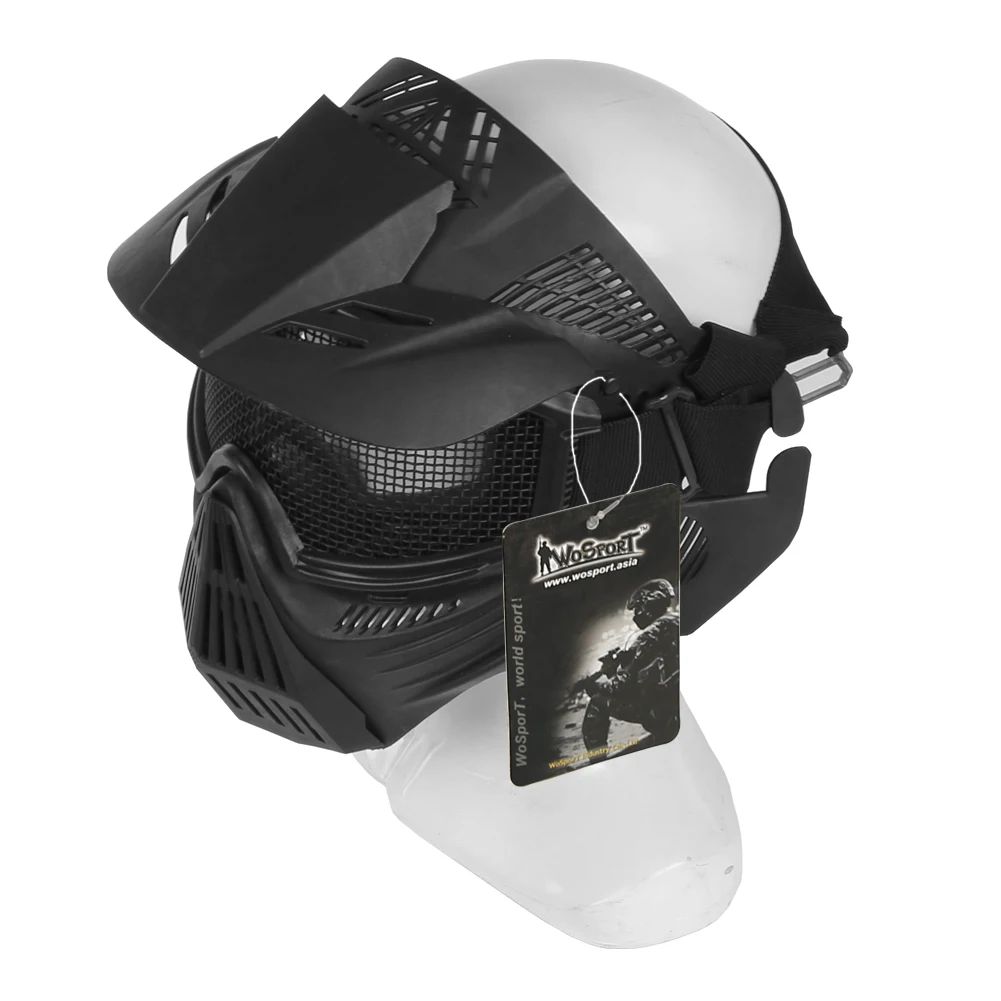 Mascarilla táctica de malla de acero y Metal transpirable, máscara protectora para Paintball, Airsoft, juego de guerra, caza militar - imagen 4