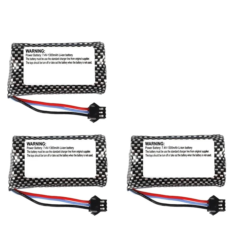 1/2/3/5/10pcs7,4 v 1300mAh batería recargable para reloj detección de gestos coche acrobático RC retorcido 18650 7,4 v batería para coches RC - imagen 5