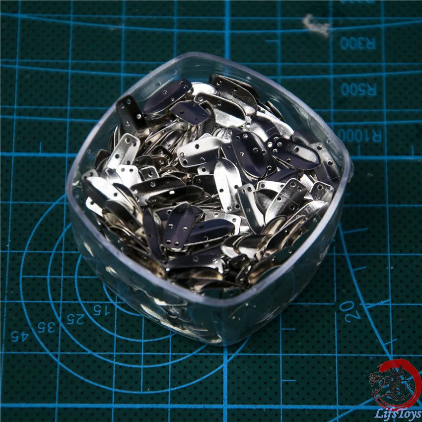 Accesorios de armadura de soldado 1:6, armadura de Metal, escamas de dragón, galvanizado, resistente a la oxidación, adsorción magnética, 500 uds. - imagen 5