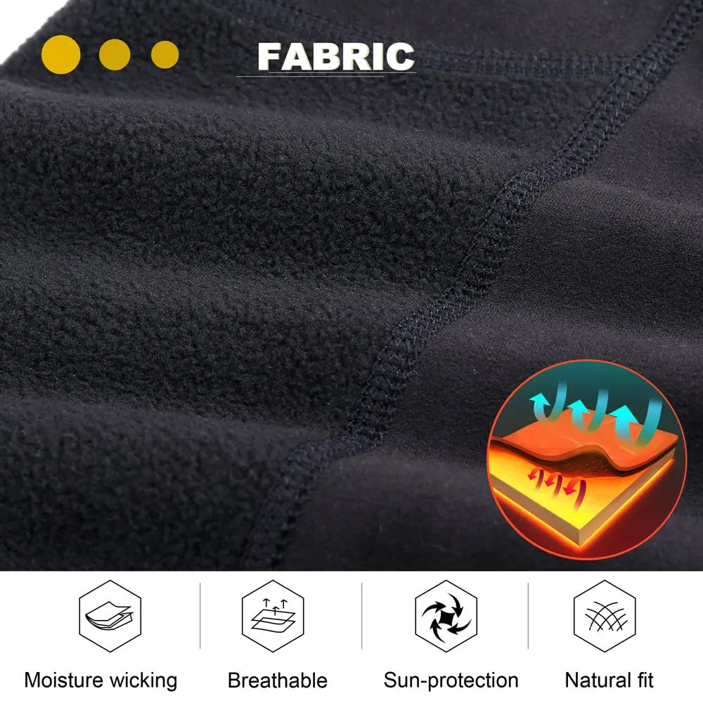 Pasamontañas de lana para motocicleta, mascarilla térmica para el cuello, cálida, a prueba de viento, para Motocross y esquí, unisex - imagen 5