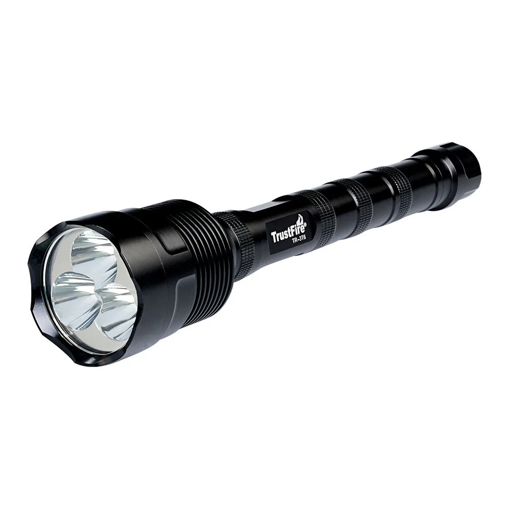 Linterna LED Original TrustFire (3T6 TR-3T6) superbrillante 3800 lúmenes 5 modos de luz antorcha táctica grande (2x18650 / 3x18650) - imagen 2