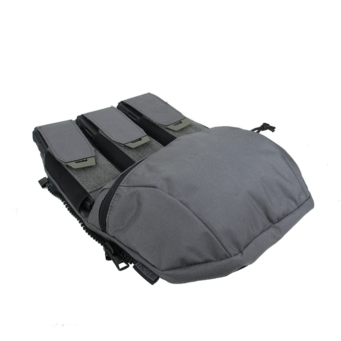 Portador de placa STF, cremallera táctica, Panel trasero de asalto, Cordura deslustrada®Lobo Gris SKU3431(051569) - imagen 4