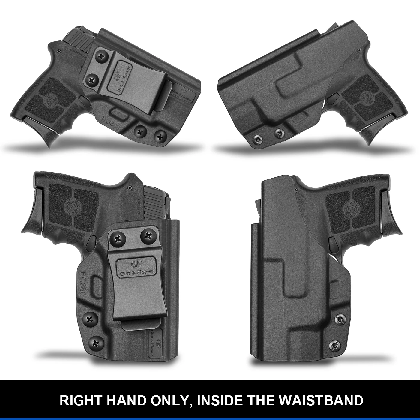 Funda Bodyguard 380, funda de polímero IWB apta para S & W Bodyguard 380 funda cartuchera de plástico bolsas de mano derecha - imagen 3