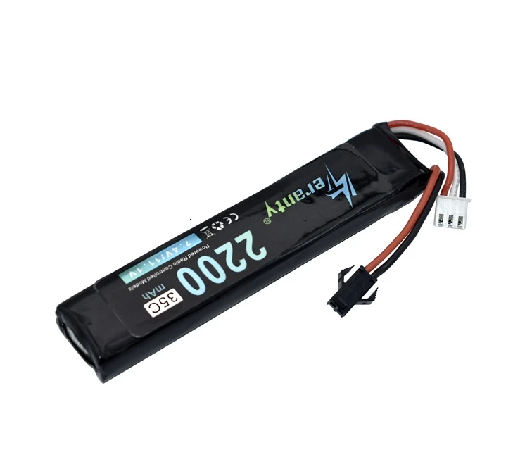 Pistola de agua eléctrica con batería Lipo 2S, 7,4 V, 2200mAh, 35C, para AKKU Mini, Airsoft, BB, pistolas de aire, piezas de juguete RC 452096 - imagen 5