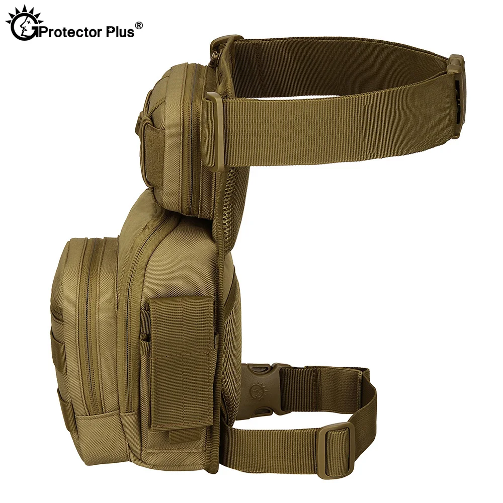 PROTECTOR de piernas táctico para hombre, bolsa de cintura de nailon 1000D, impermeable, para deportes al aire libre, escalada, senderismo, Camping, paquete de viaje - imagen 4