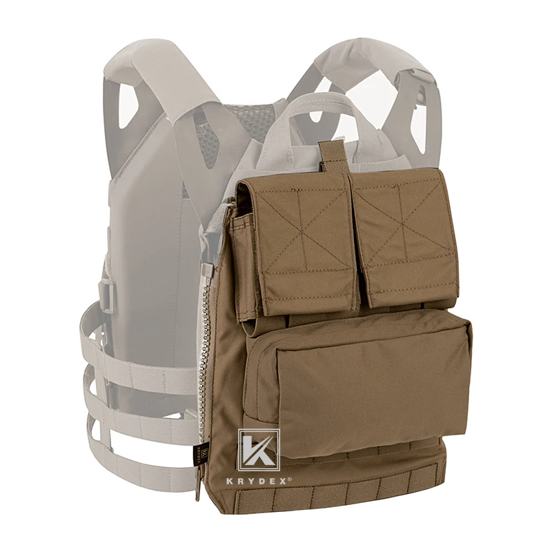 KRYDEX-mochila con Panel táctico, bolsa con cremallera para CPC, NCPC, AVS, JPC 2,0, portador de placa, chaleco, Airsoft, accesorios de caza de combate - imagen 5