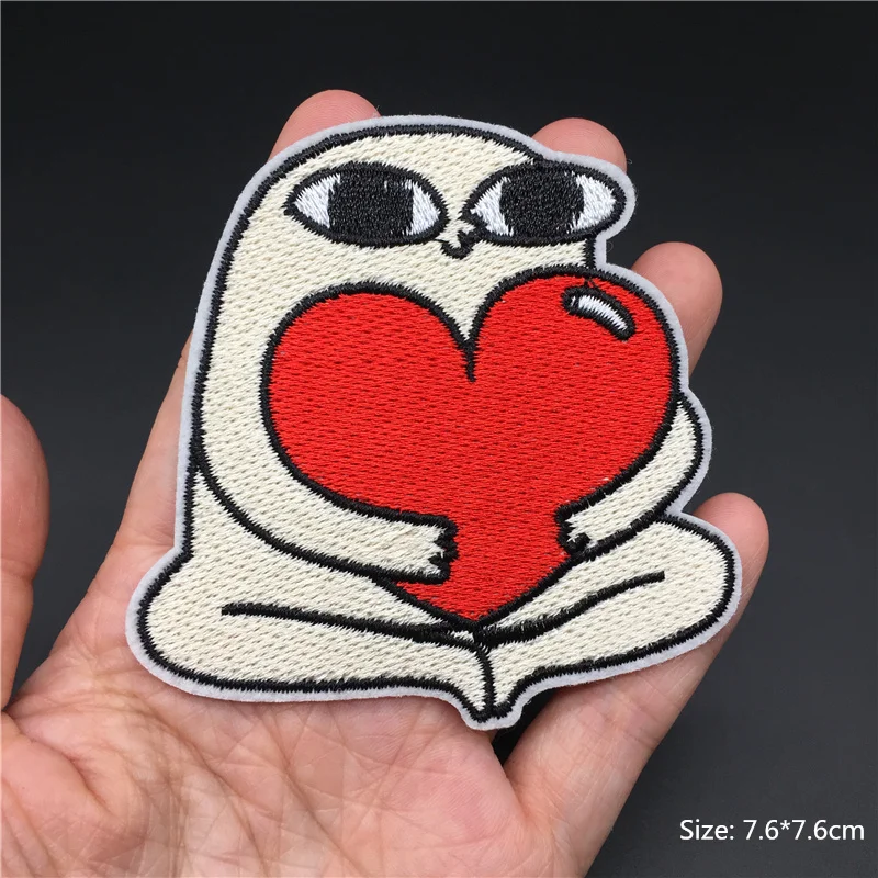 Parches bordados de dinosaurio de dibujos animados para ropa, insignias de hipopótamo Diy, parches para planchar en la ropa, apliques de camisetas a rayas - imagen 5