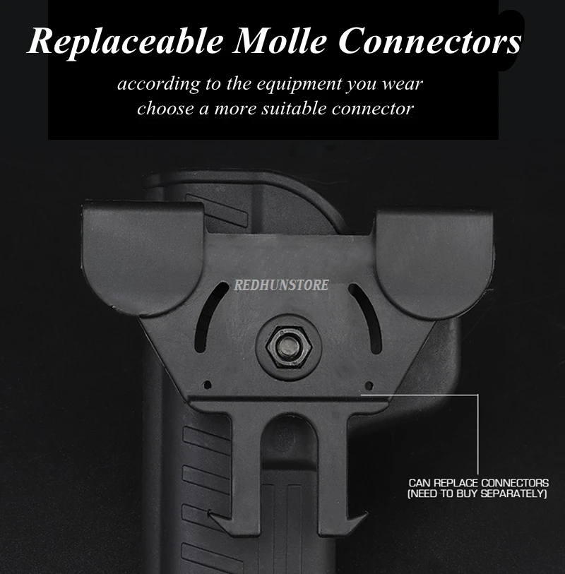 Funda de pistola de cinturón táctico S & W M & P 9MM, funda de pistola militar del ejército, bolsa de funda táctica, accesorios de funda de chaleco Molle - imagen 2