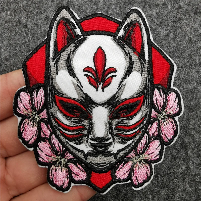 Parches bordados Punk para ropa, pegatinas de insignias de cianrosa, labios, Calavera, color negro y rojo - imagen 4